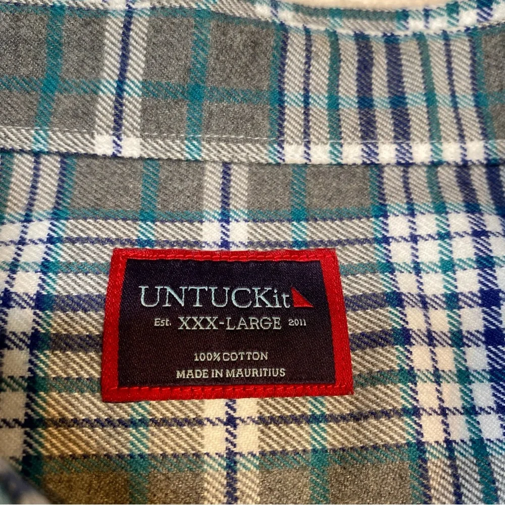 UNTUCKit Men's Quenterra Plaid Long Sleeve Button Down Shirt Size XXXL Green
